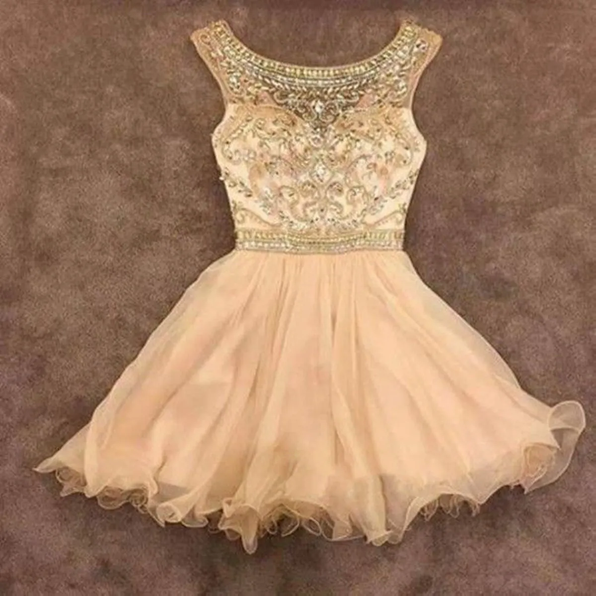 A Line Round Neck Short Prom Dresses, Short Homecoming Dress, Graduation Dresses