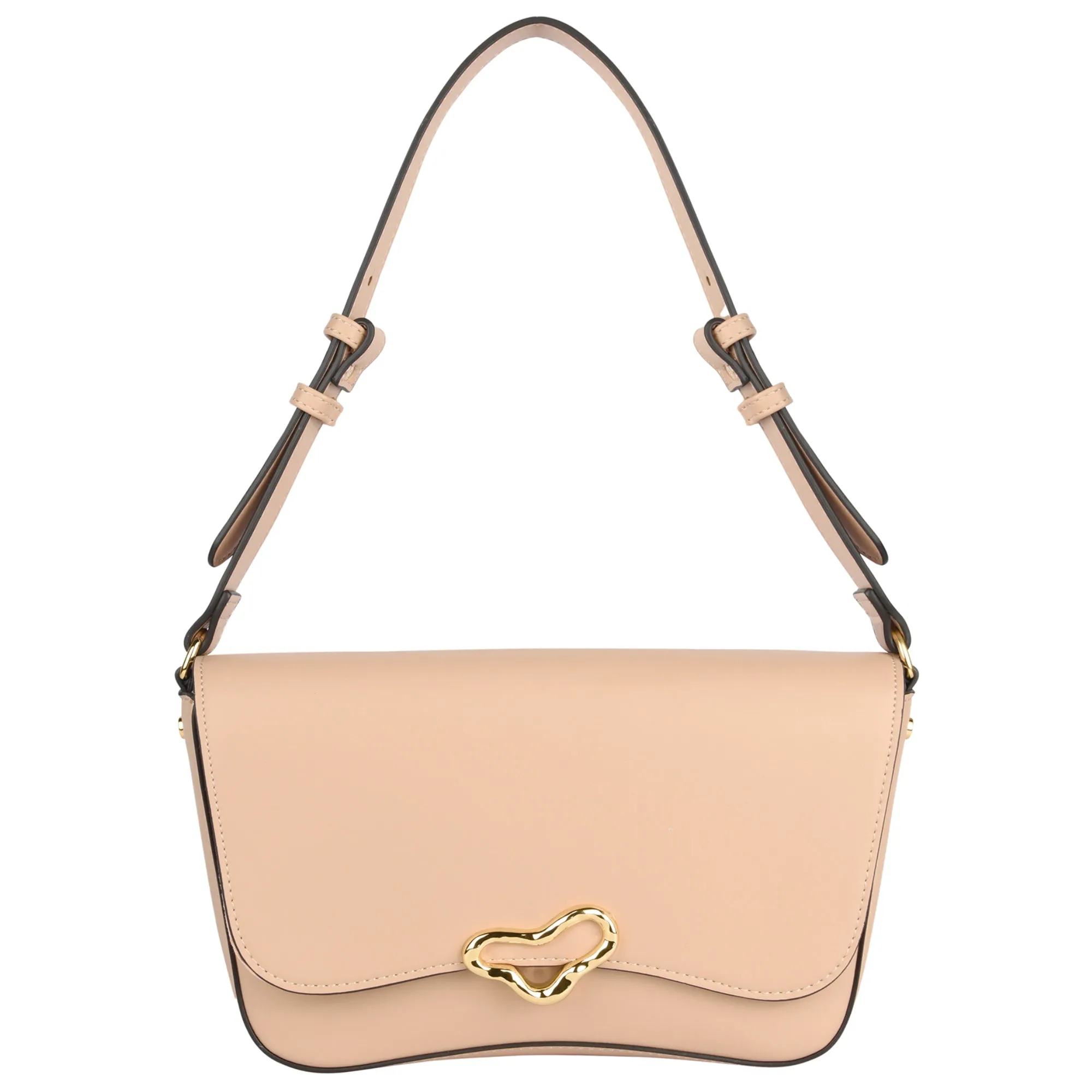 Accessorize London Women's Pink Molten Detail Shoulder Bag