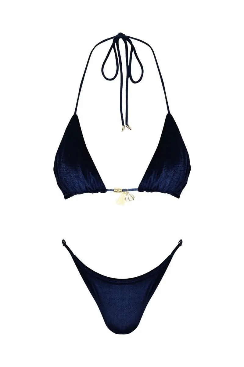 ALEXA VELVET NAVY BIKINI