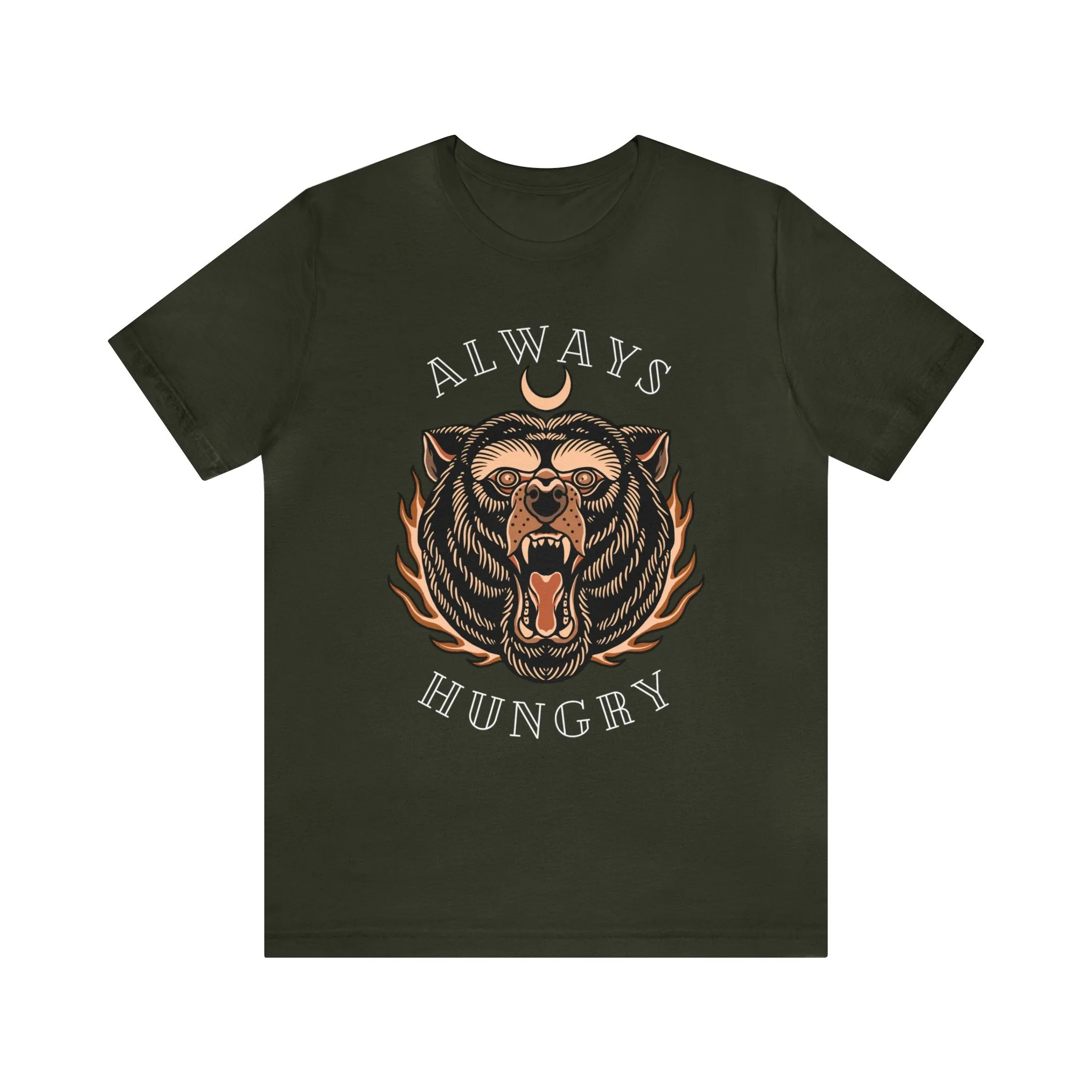 Always Hungry Bear Tattoo T-shirt / Traditional Tattoo Tee Shirt / Punk Rock Clothing Tshirt Rockabilly Psychobilly Freak Goth