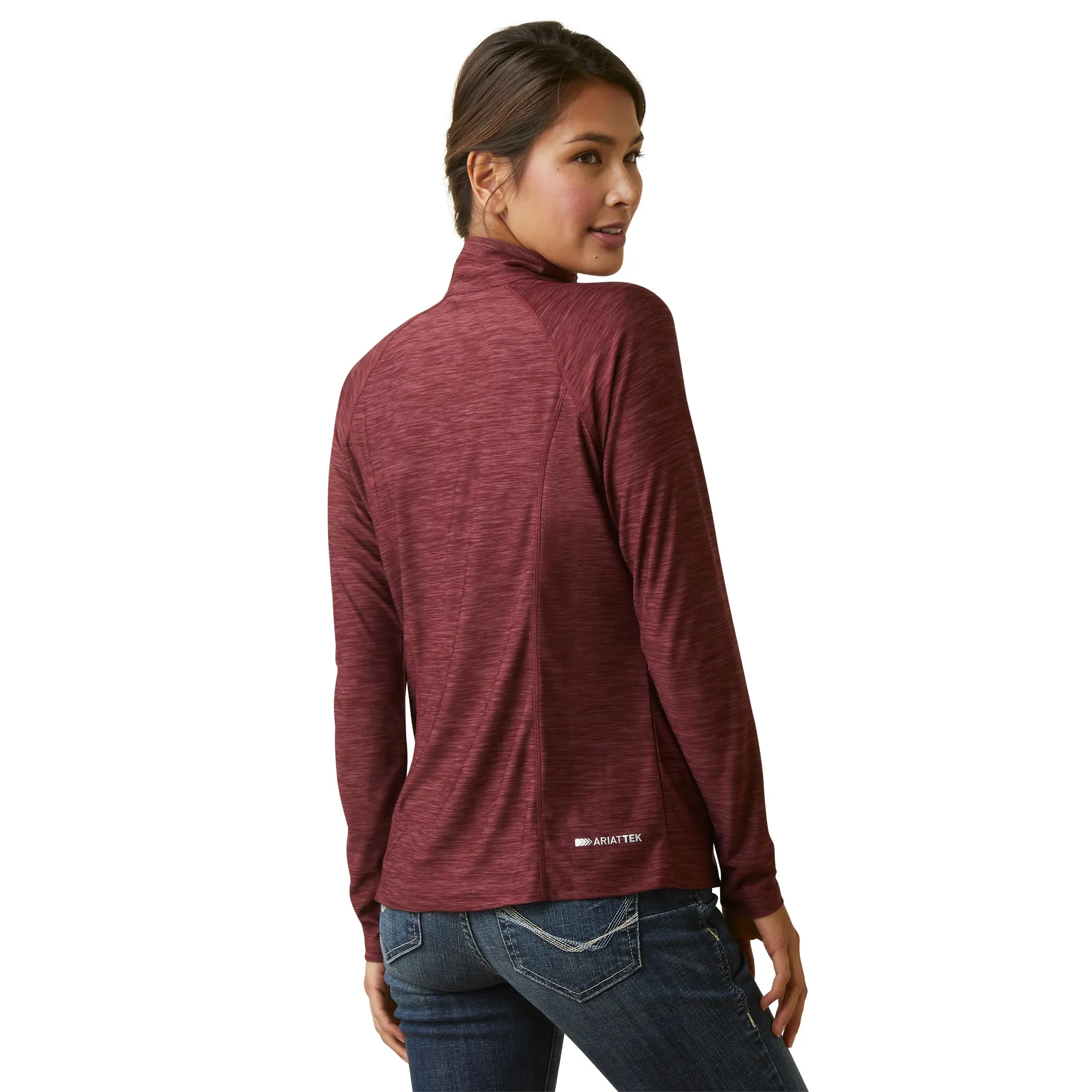 Ariat Ladies Laguna Tawny Port Maroon 1/4 Zip Top 10046131