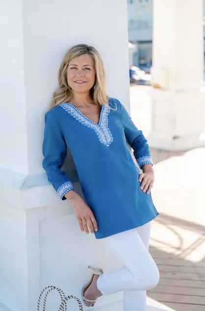 Audrey French Blue Tunic