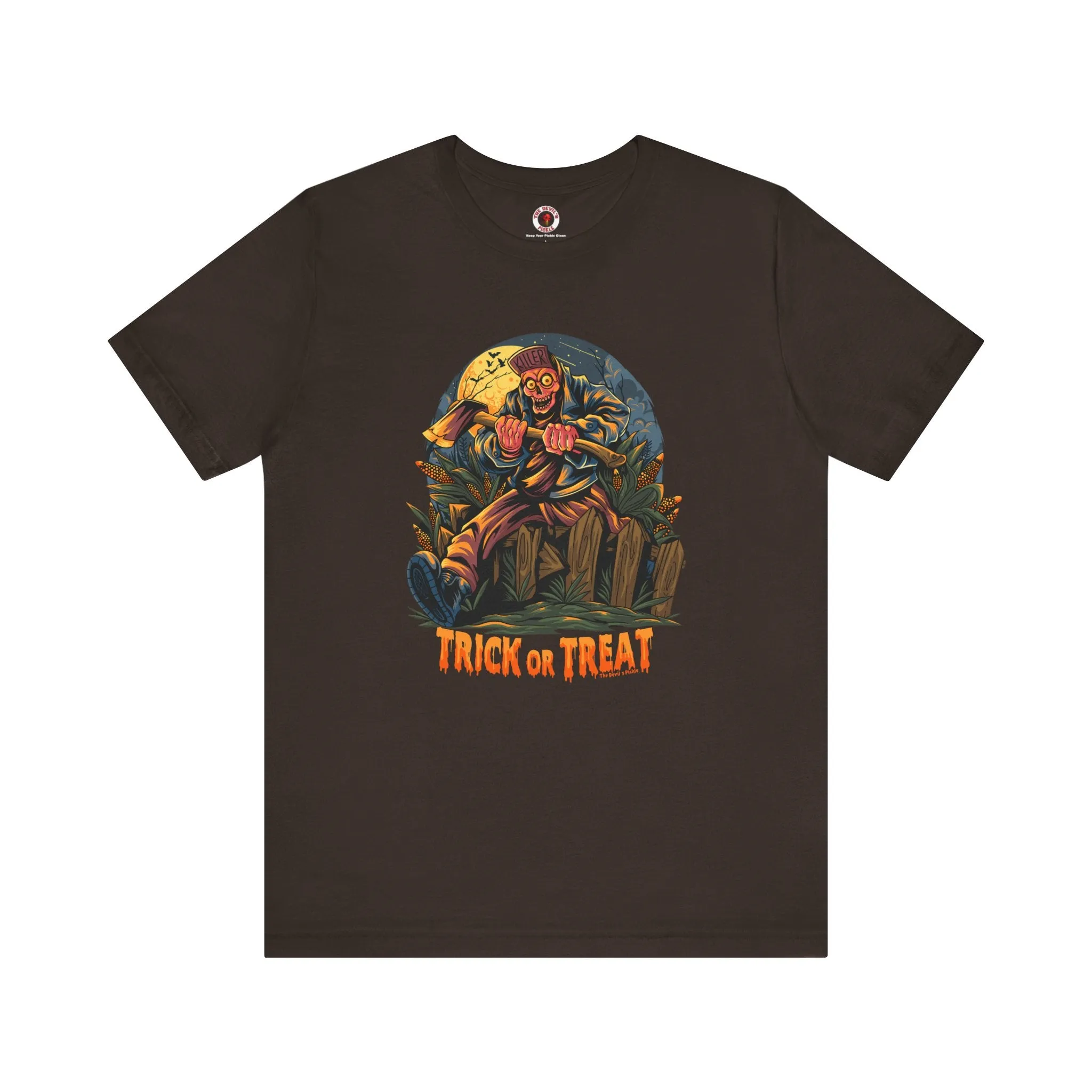 Axe Wielding Zombie Trick or Treat T-Shirt