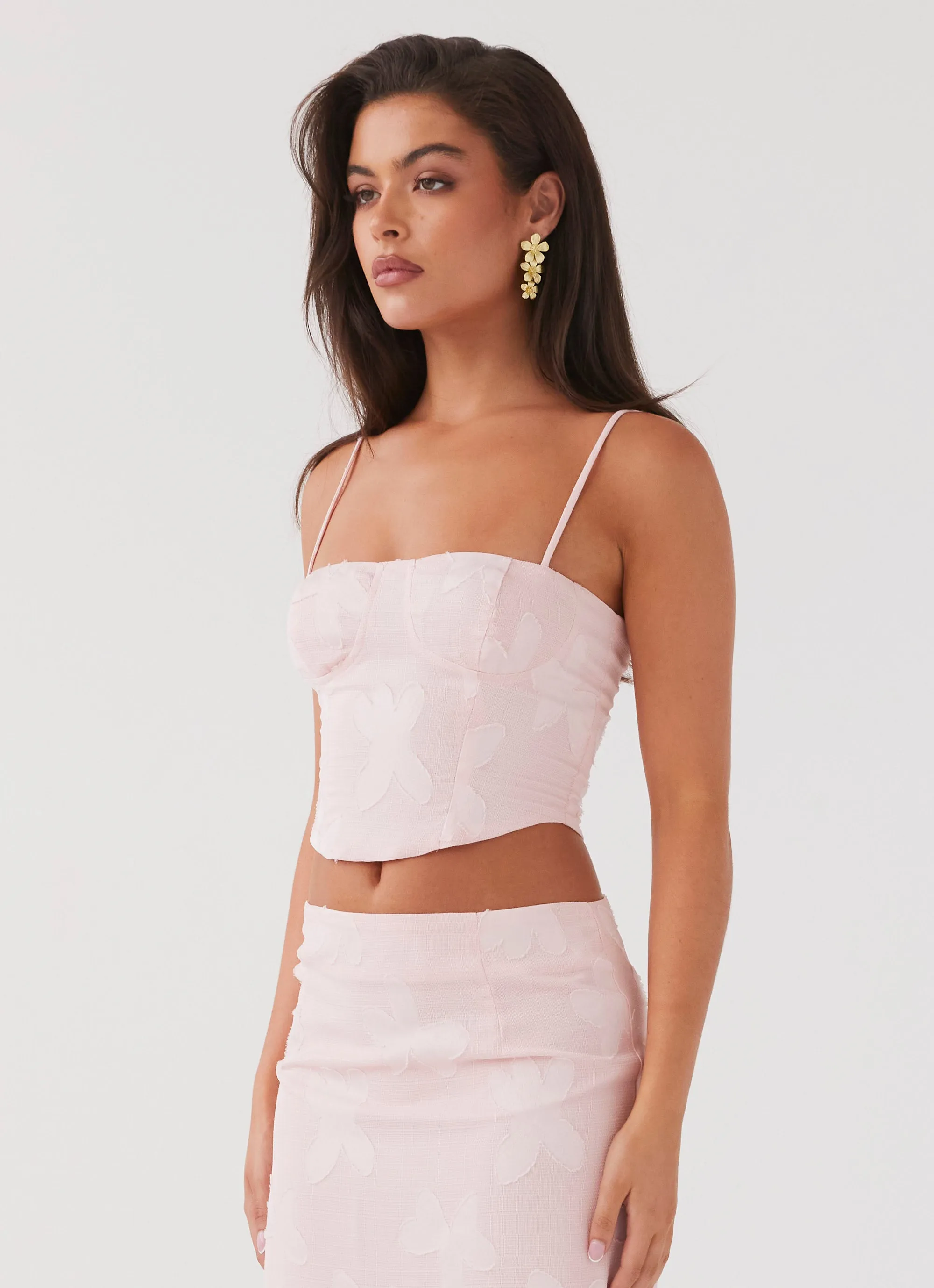 Best Love Lace Up Top - Pink Petal