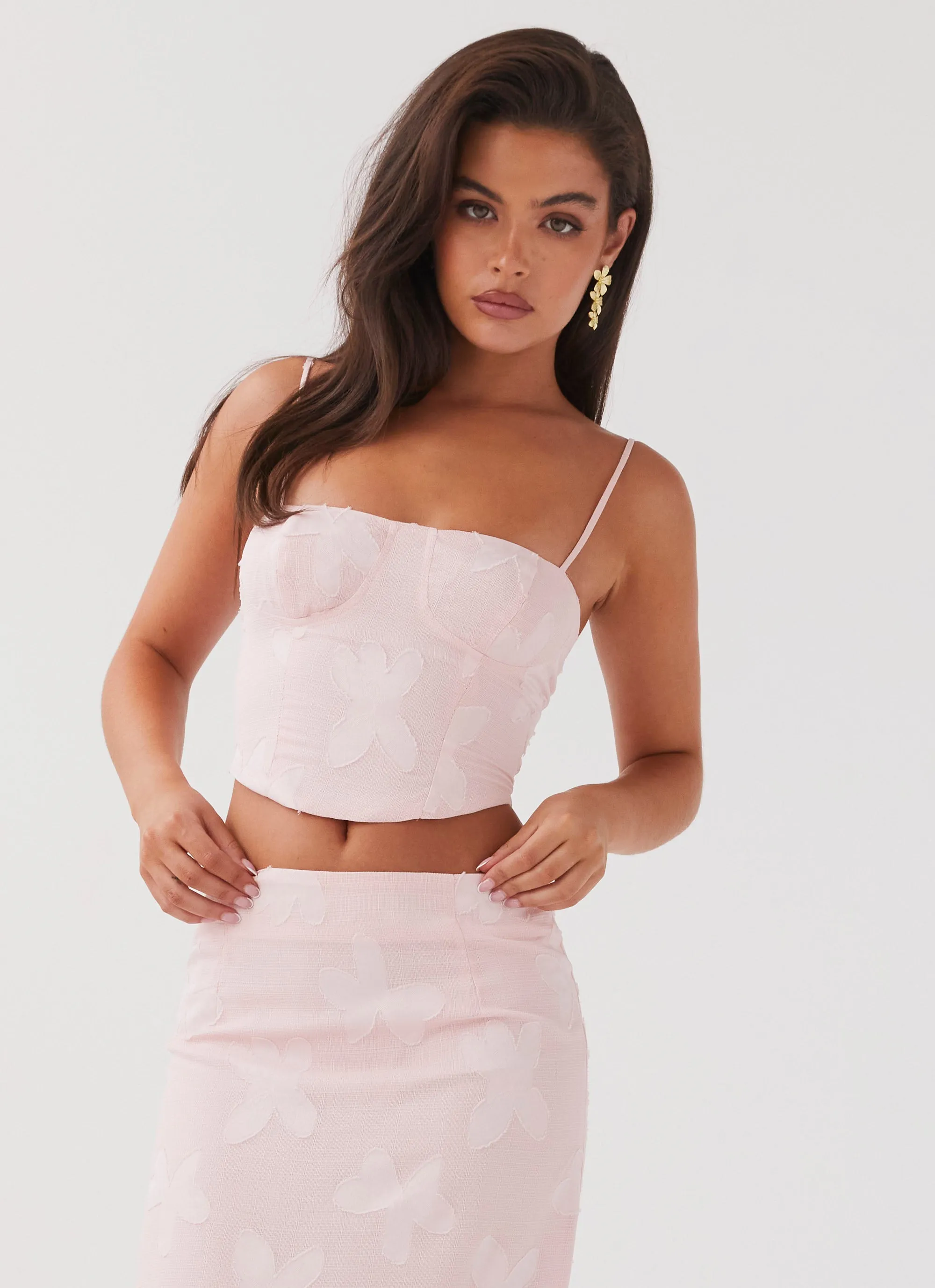 Best Love Lace Up Top - Pink Petal