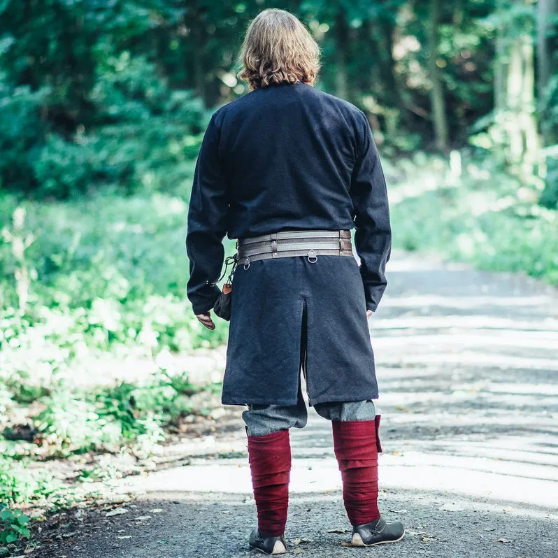 Black Viking Tunic with slit