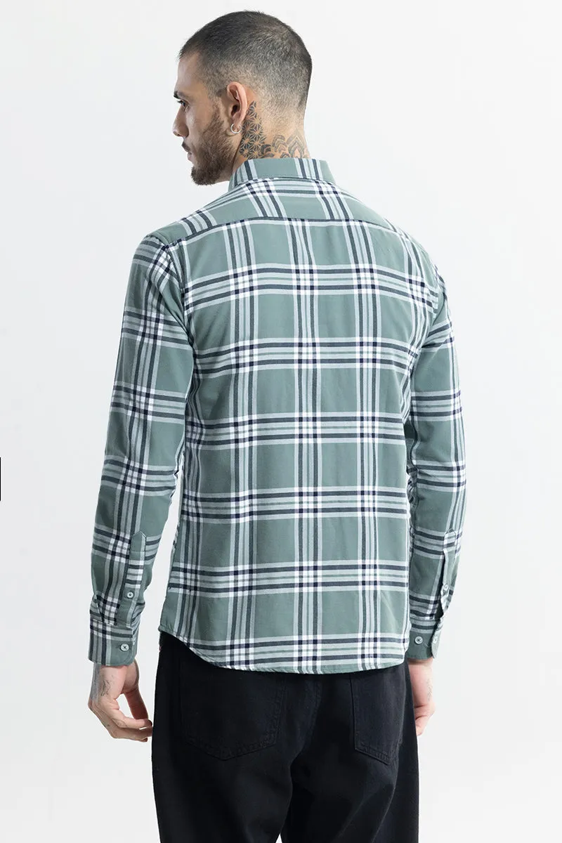 Boldsquare Sage Green Checks Shirt