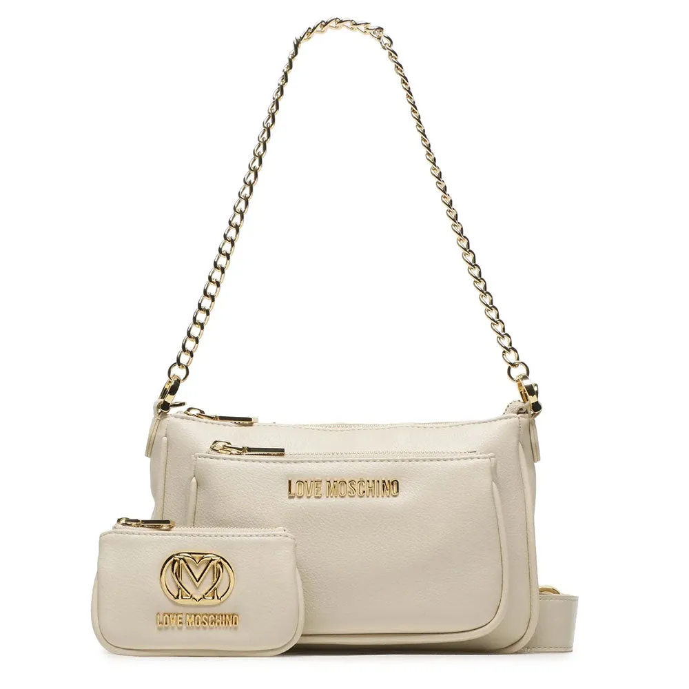 Borsa Donna Hobo con Mini Pochette LOVE MOSCHINO Avorio JC4088