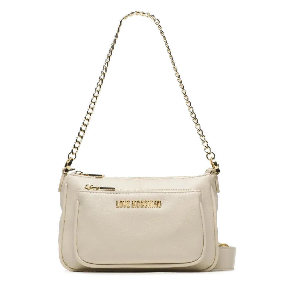 Borsa Donna Hobo con Mini Pochette LOVE MOSCHINO Avorio JC4088