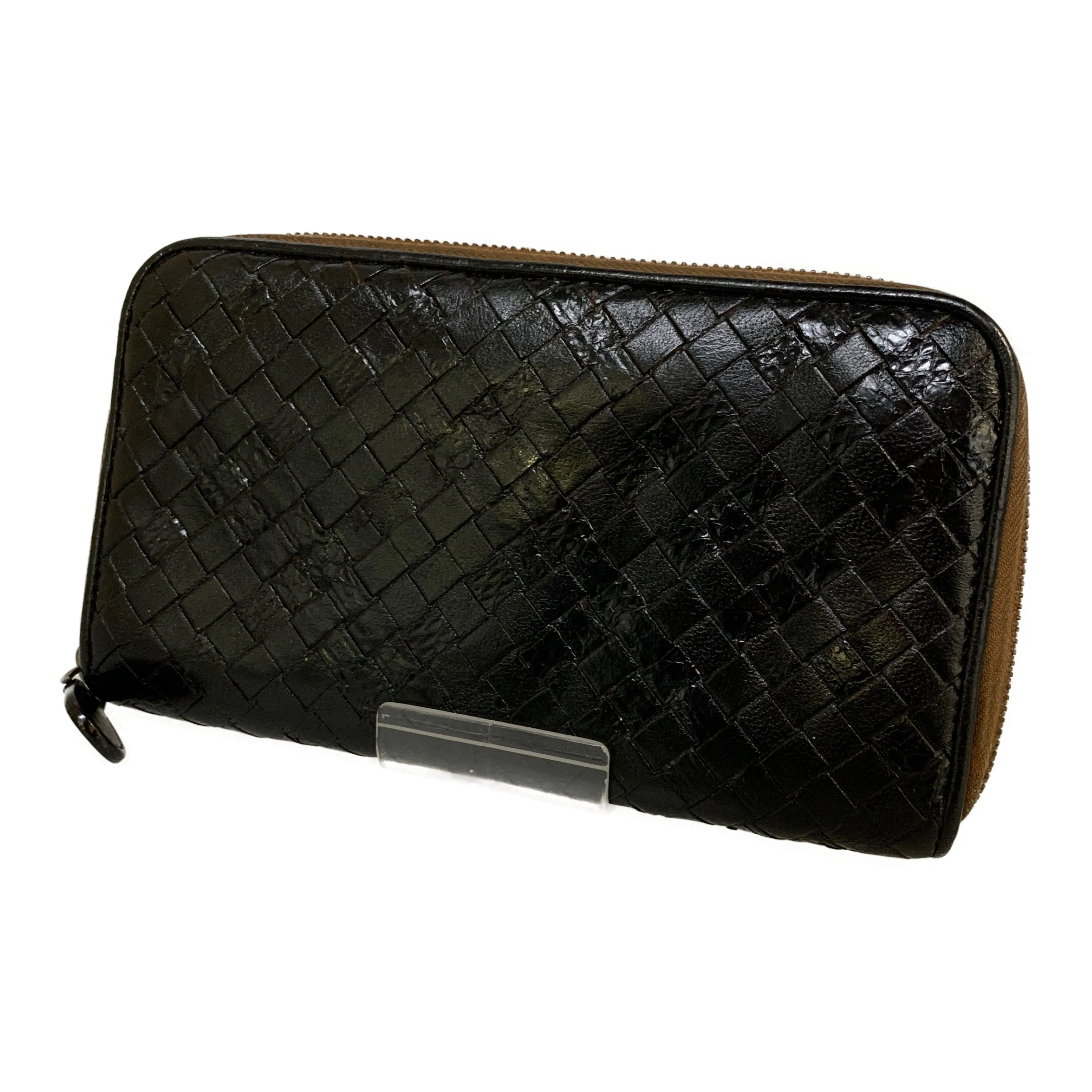 #BOTTEGA VENETA/Long Wallet/BLK/Leather/B01145951P