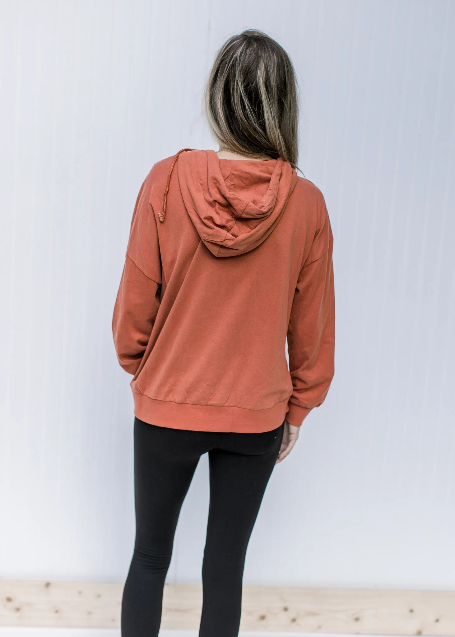 Brick Front Tie Sweatshirt