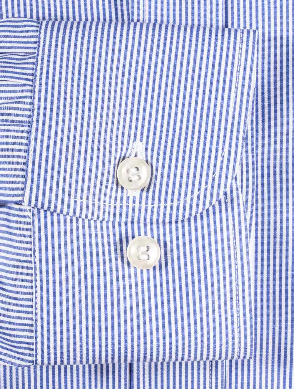 Button Down Hairstripe Shirt Blue