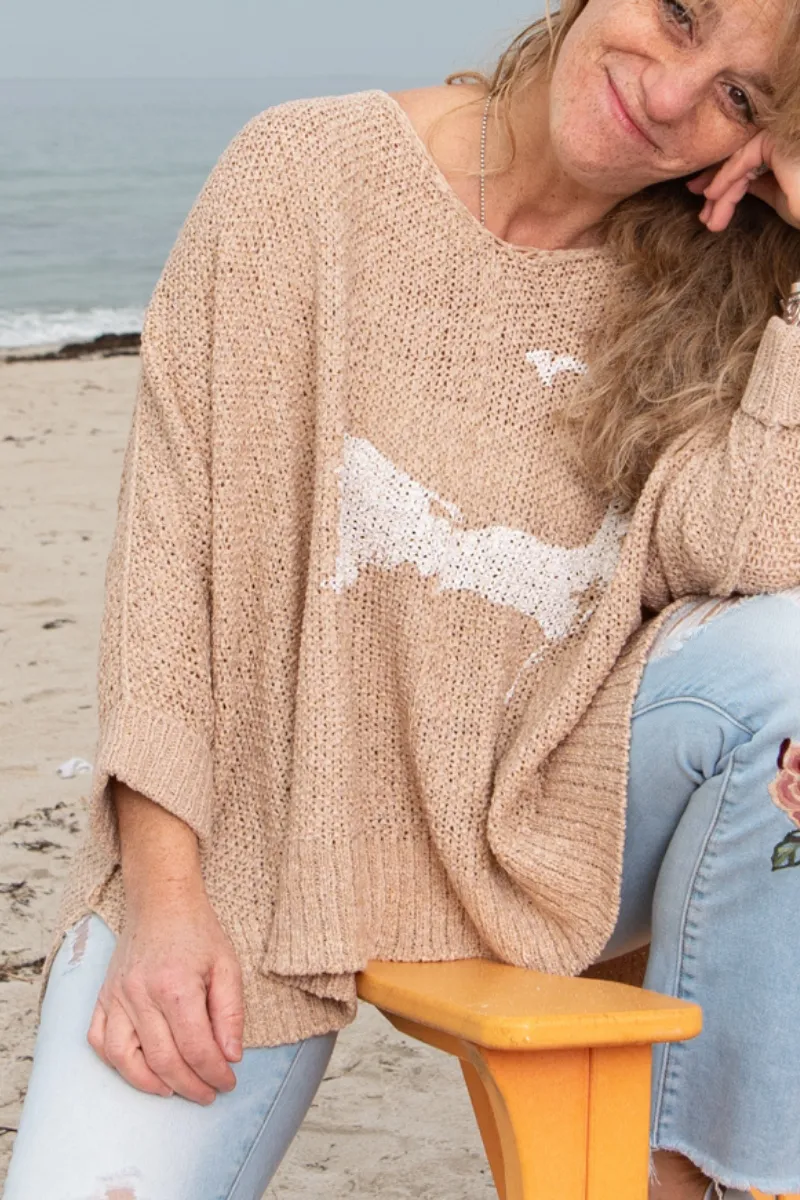 Cape Cod Map Slouch Sand/White