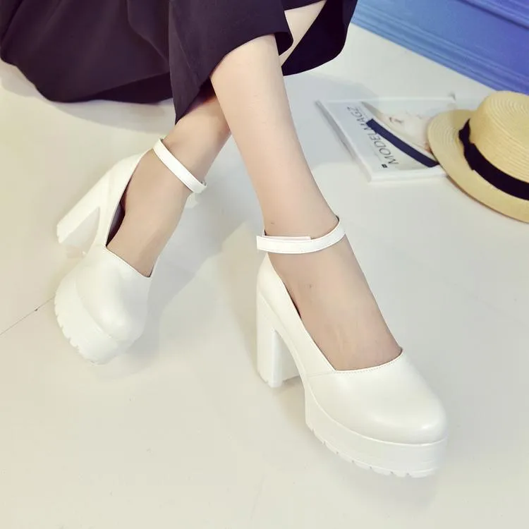 Casual Strap High-Heel Platform Shoes SD00240