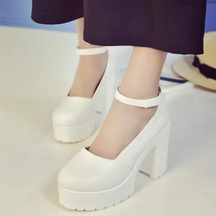 Casual Strap High-Heel Platform Shoes SD00240