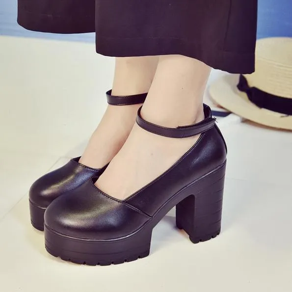 Casual Strap High-Heel Platform Shoes SD00240