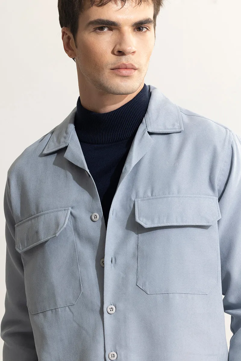 Chenille Grey Overshirt