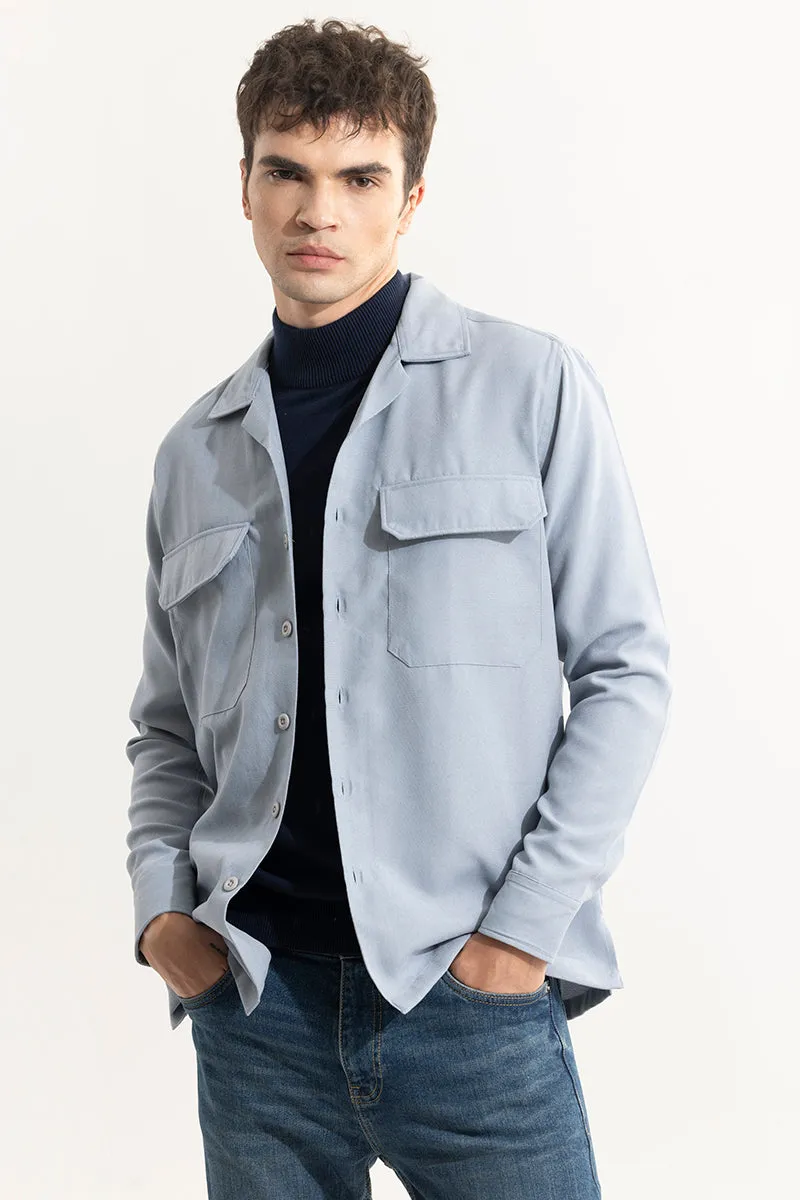 Chenille Grey Overshirt