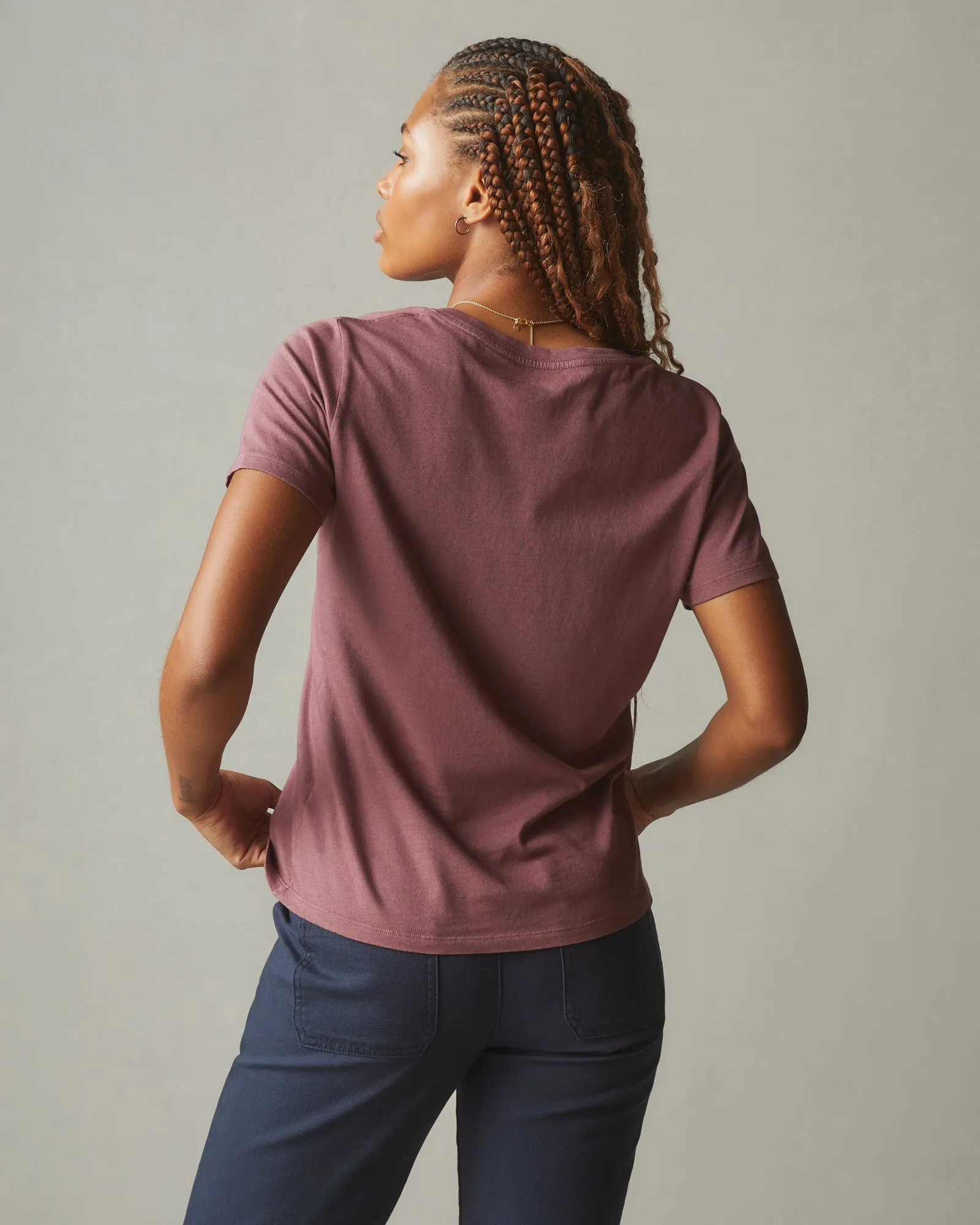 Classic Cotton V-Neck Tee - Wild Ginger