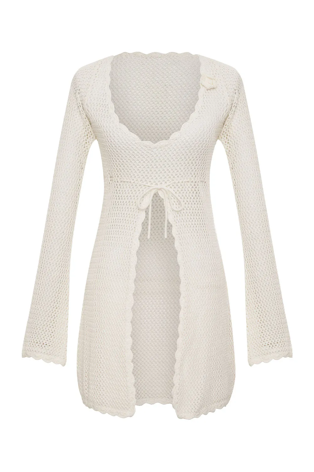 Collette Crochet Tunic - White