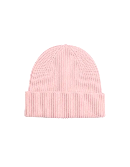 Colorful Standard Pink Sustainable  Merino Wool Beanie One Size