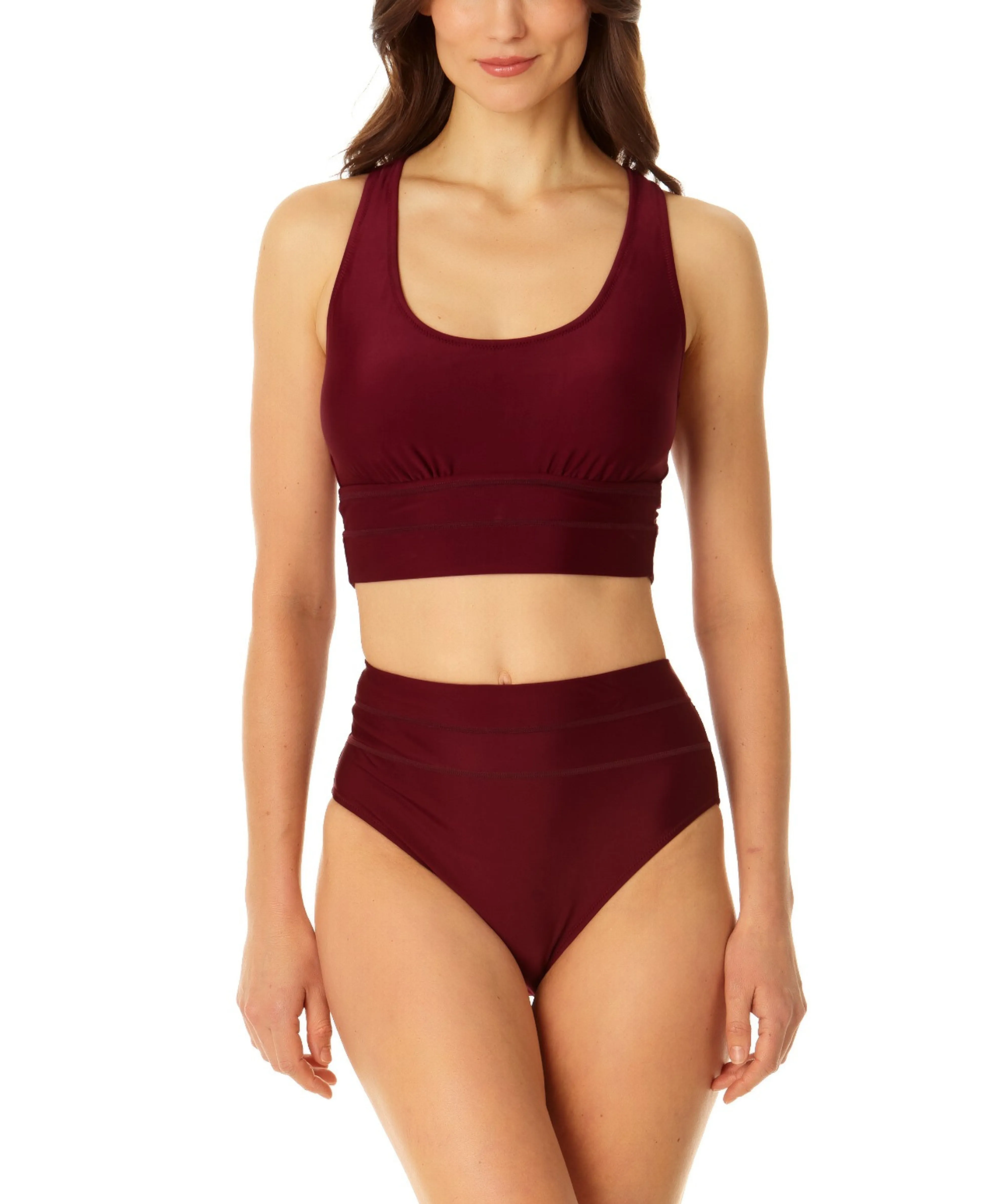 Coppersuit - Women's Banded Halter Longline Bra Swim Top