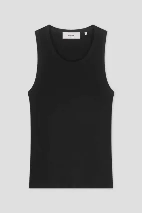 COTTON RIB TANKTOP-NOIR