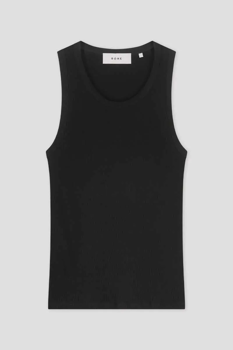 COTTON RIB TANKTOP-NOIR