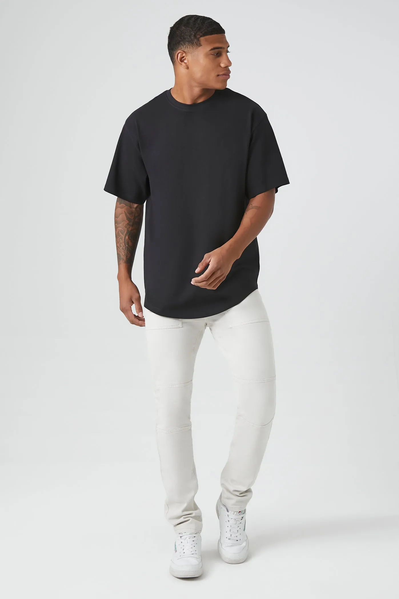 Curved-Hem Crew Tee