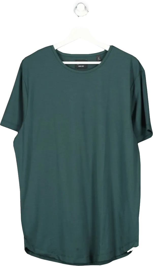 CUTS Green Curve Hem Tee UK XXL