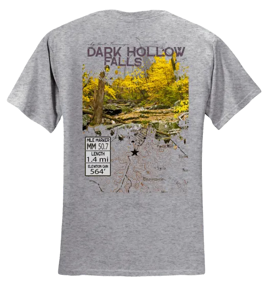 Dark Hollow Falls Shenandoah National Park 50/50 Cotton and Poly Midweight Unisex T-Shirt