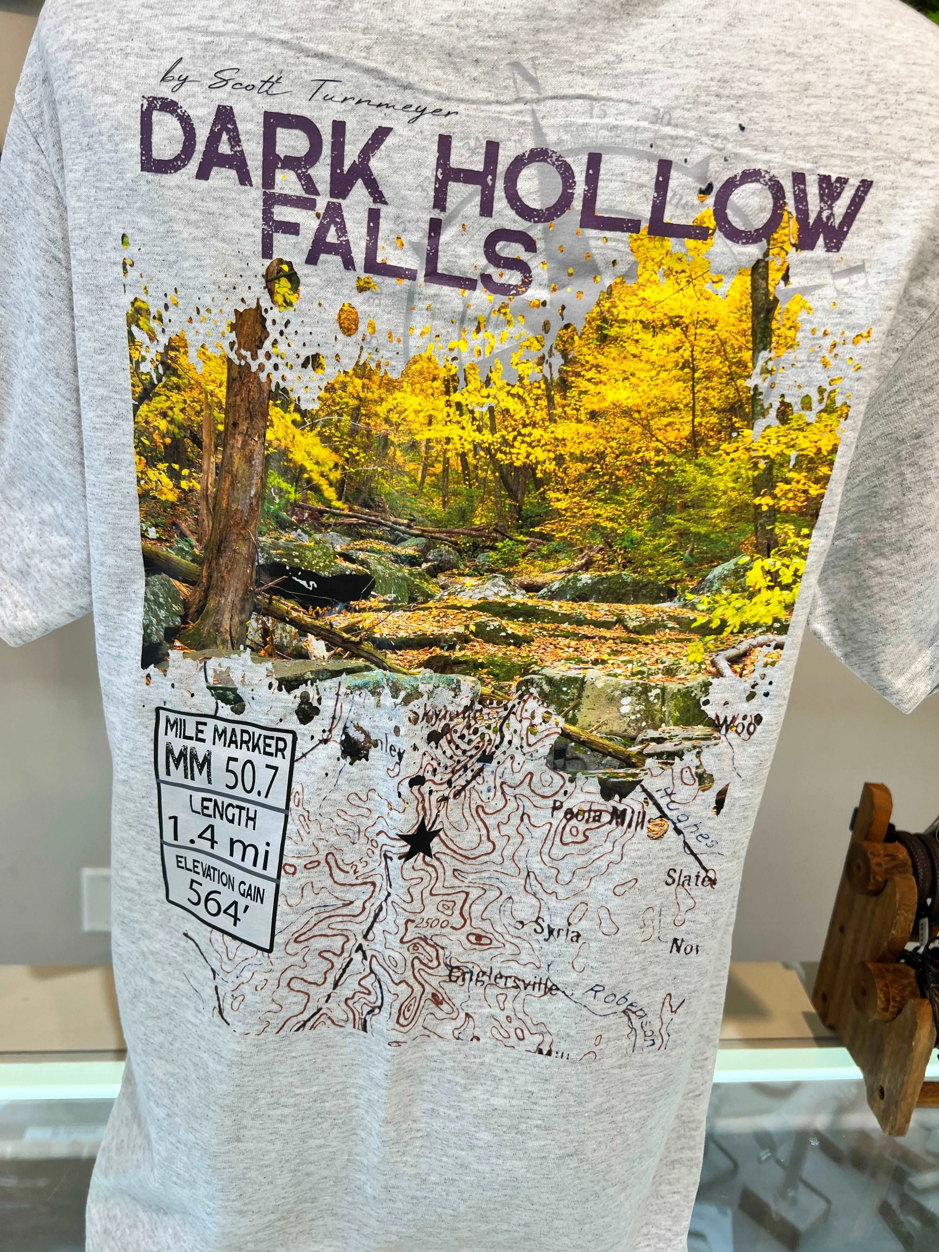 Dark Hollow Falls Shenandoah National Park 50/50 Cotton and Poly Midweight Unisex T-Shirt