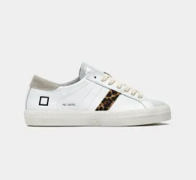 D.A.T.E Hill Low Vintage White Leopard Trainers