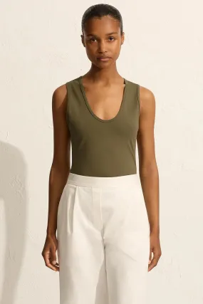 DEEP U TANK-OLIVE