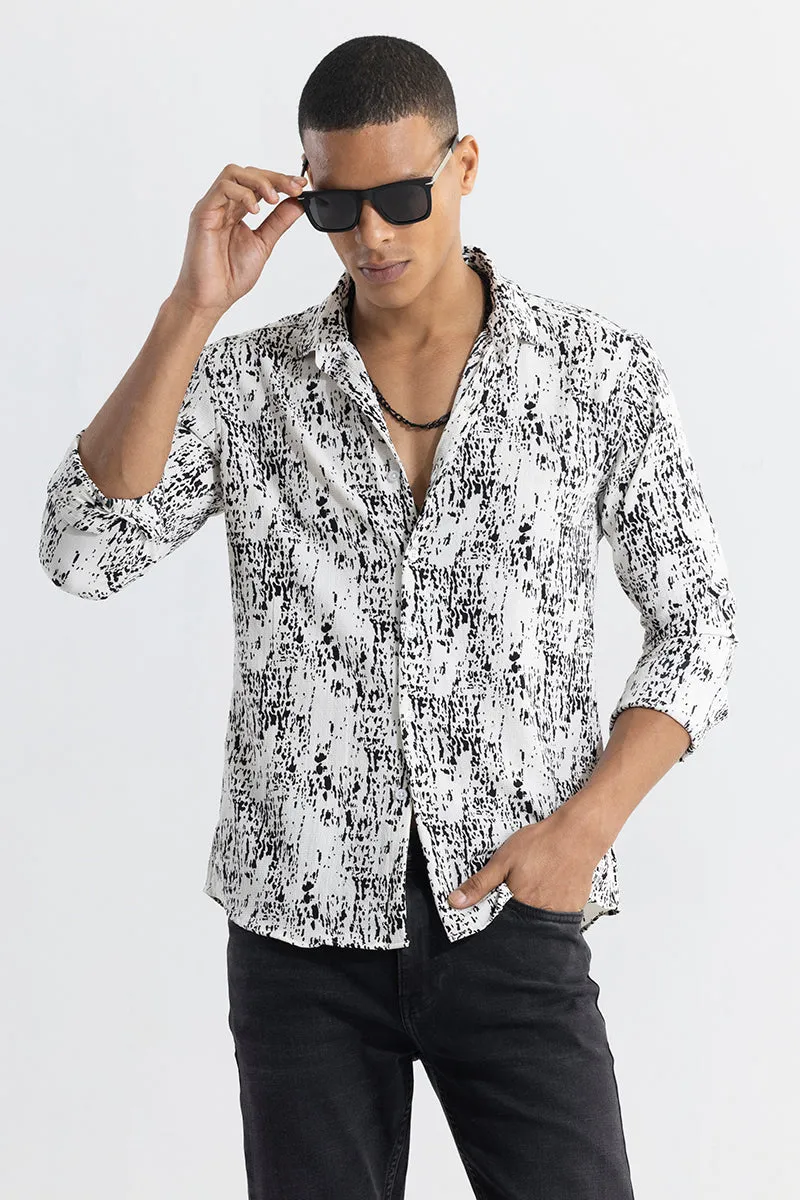 Dissolve Print White Shirt