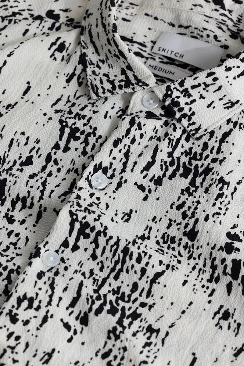 Dissolve Print White Shirt