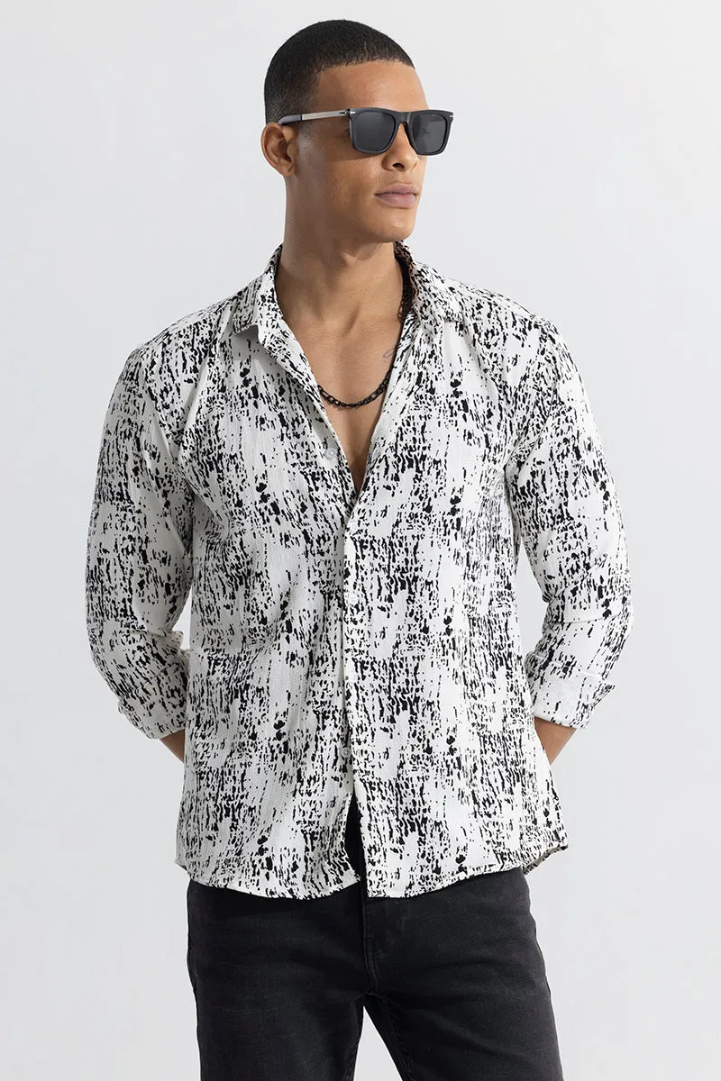 Dissolve Print White Shirt