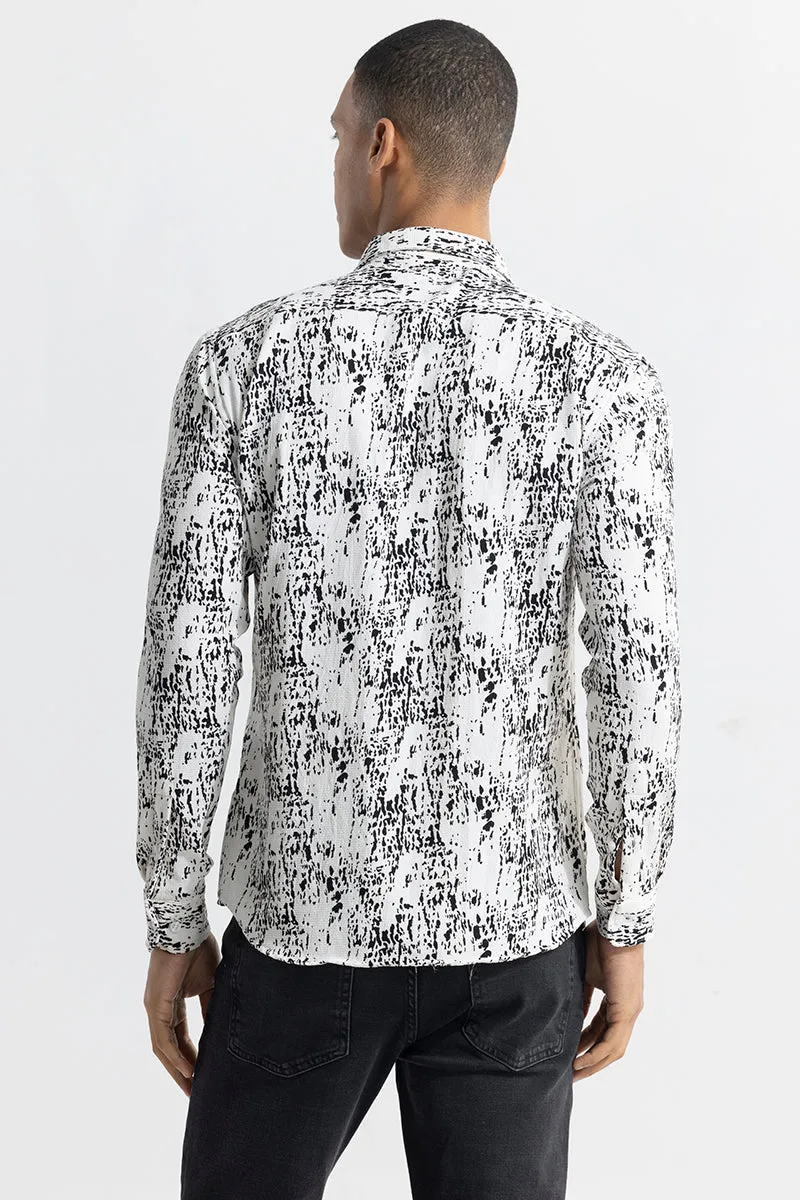 Dissolve Print White Shirt