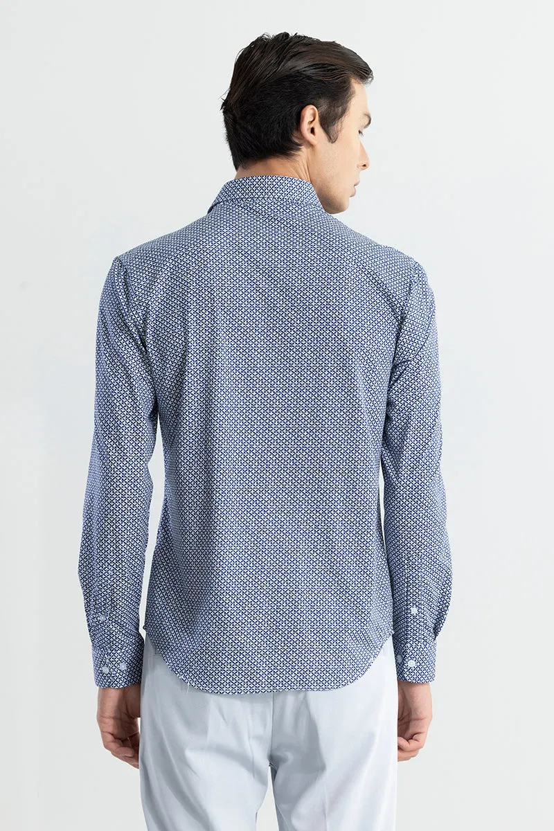 EasyFlex Floral Motif Grey Shirt