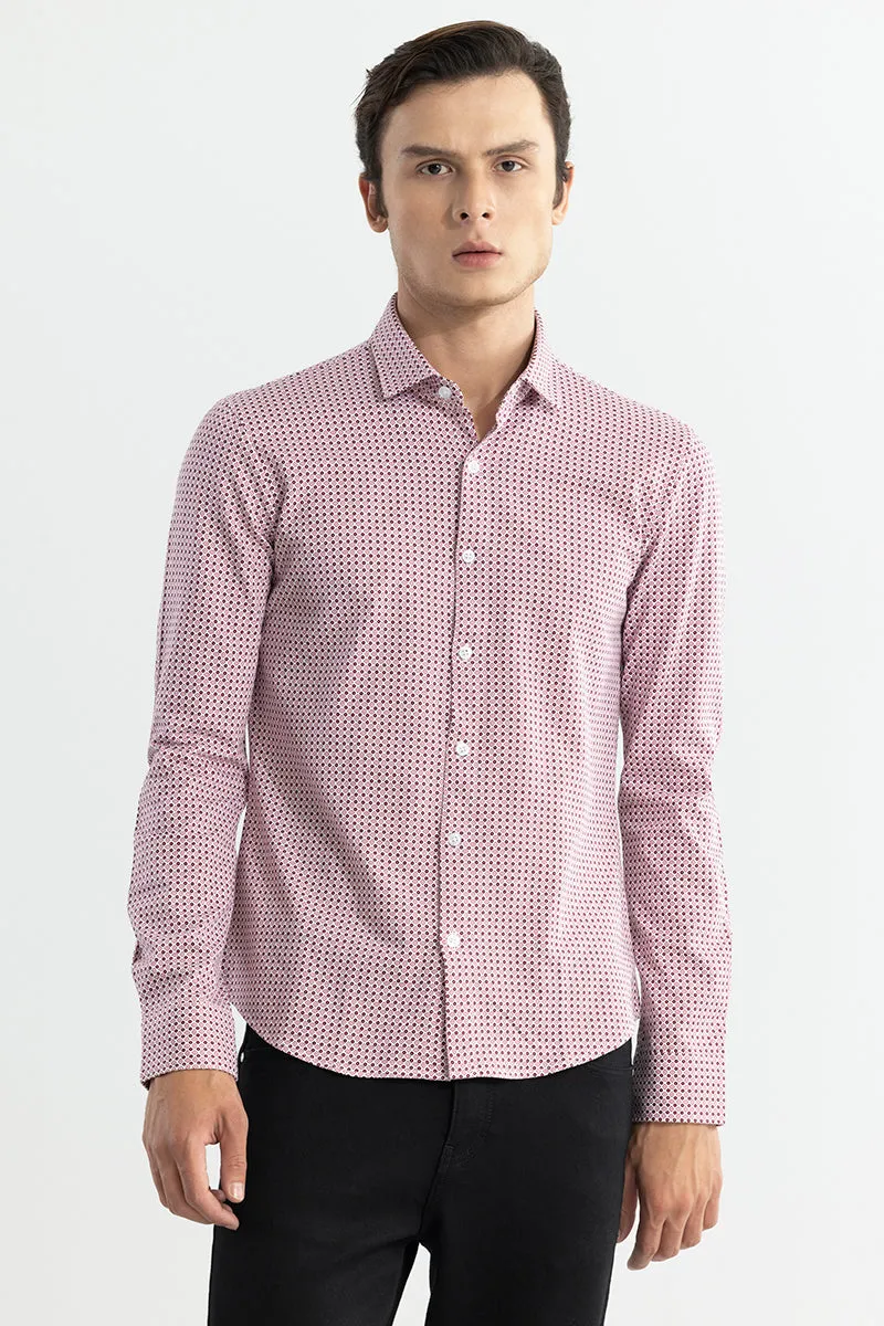 EasyFlex Self Design Pink Shirt