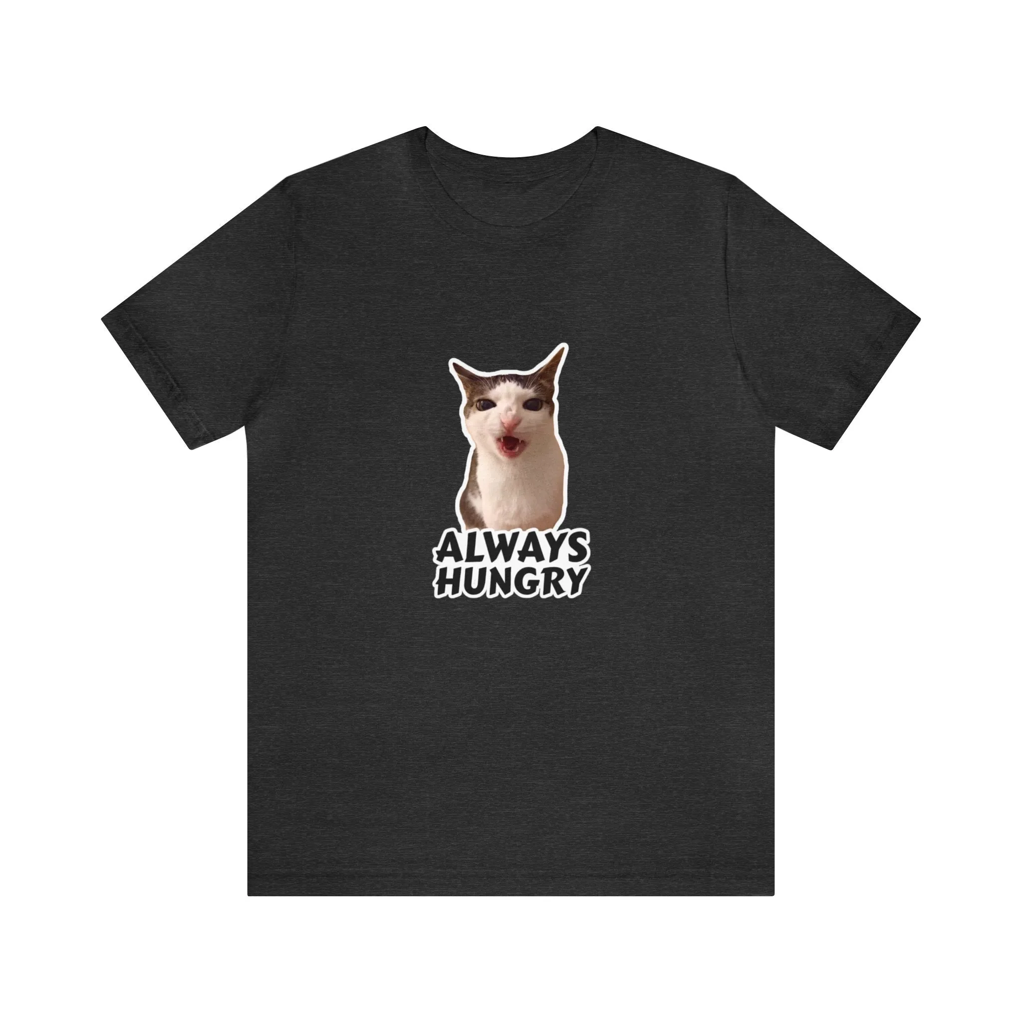 Eating Cat Meme Unisex Jersey Short Sleeve Tee