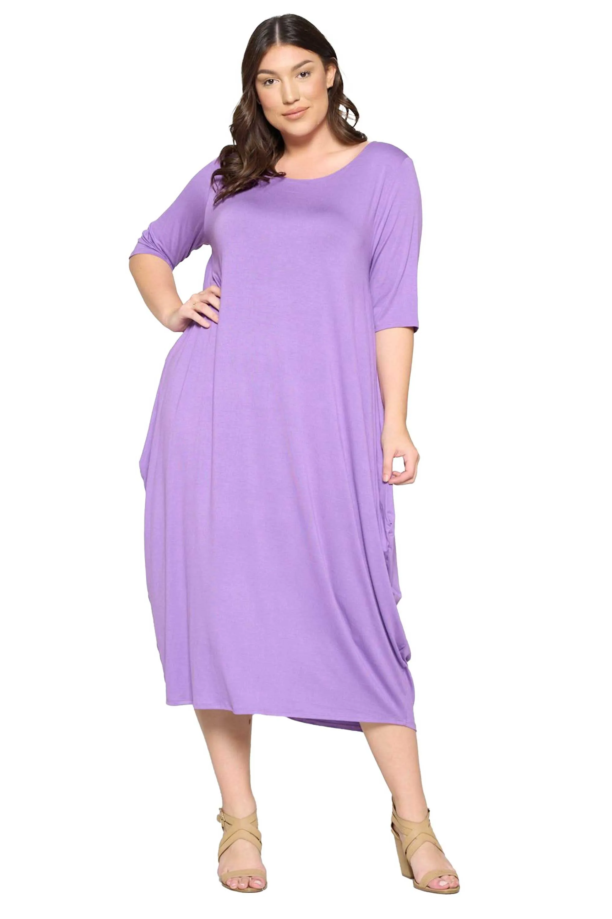 Evelyn Bubble Hem Pocket Dress