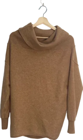 Free People Brown Cowl Neck Sweater XS UK 6