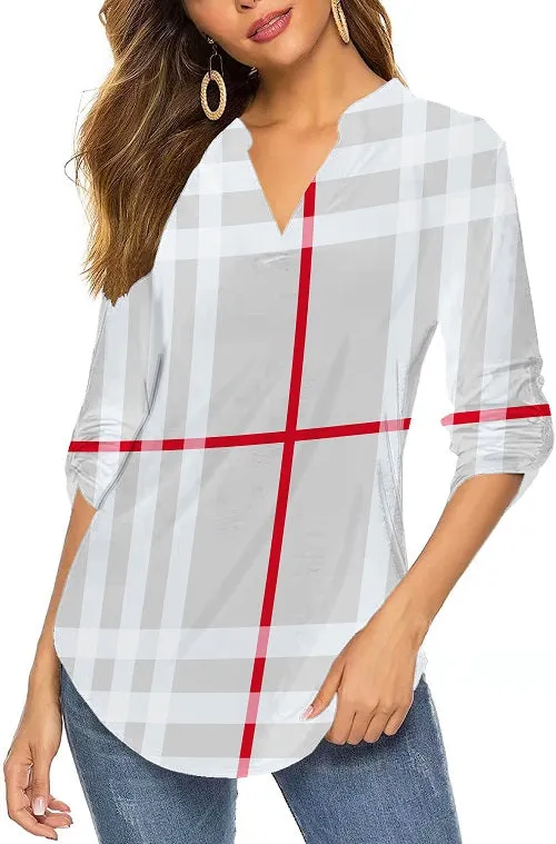 Haute Edition Women's 3/4 Sleeve Tunic Tops S-3X. Plus size available.