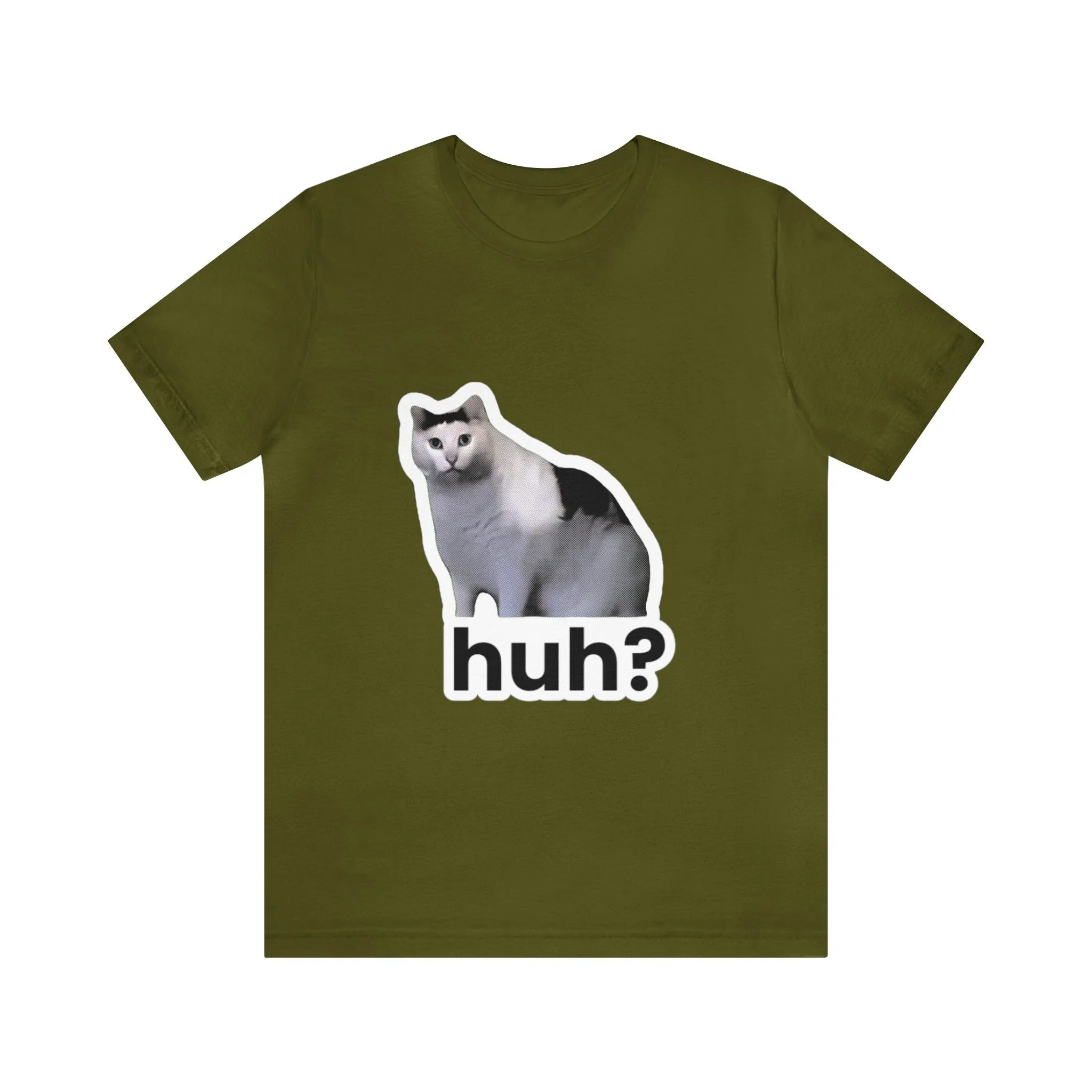 Huh Cat Meme Unisex Jersey Short Sleeve Tee