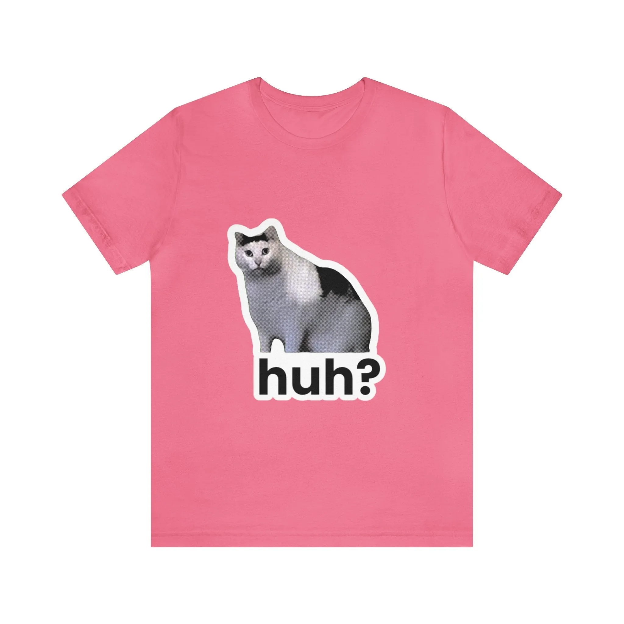 Huh Cat Meme Unisex Jersey Short Sleeve Tee