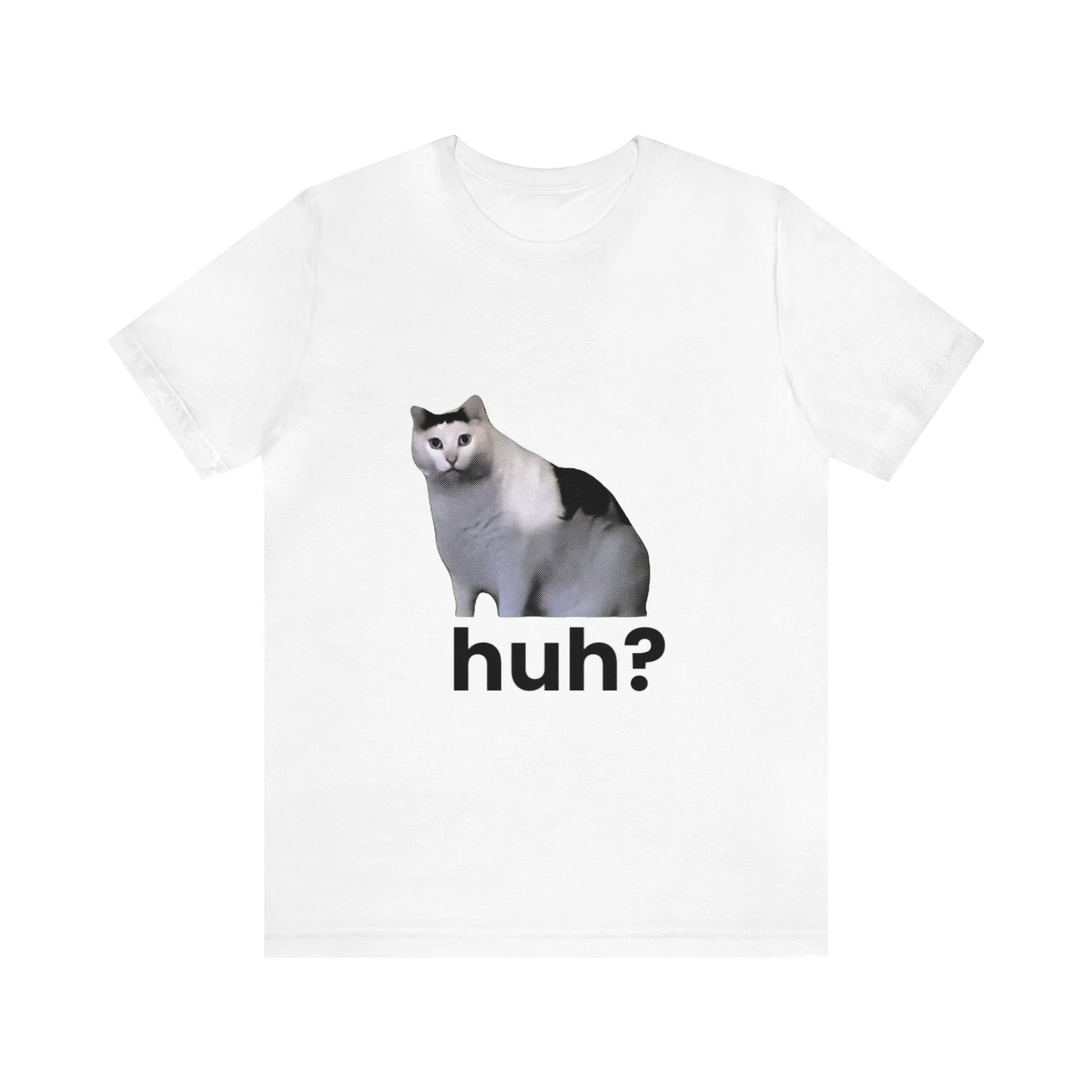 Huh Cat Meme Unisex Jersey Short Sleeve Tee