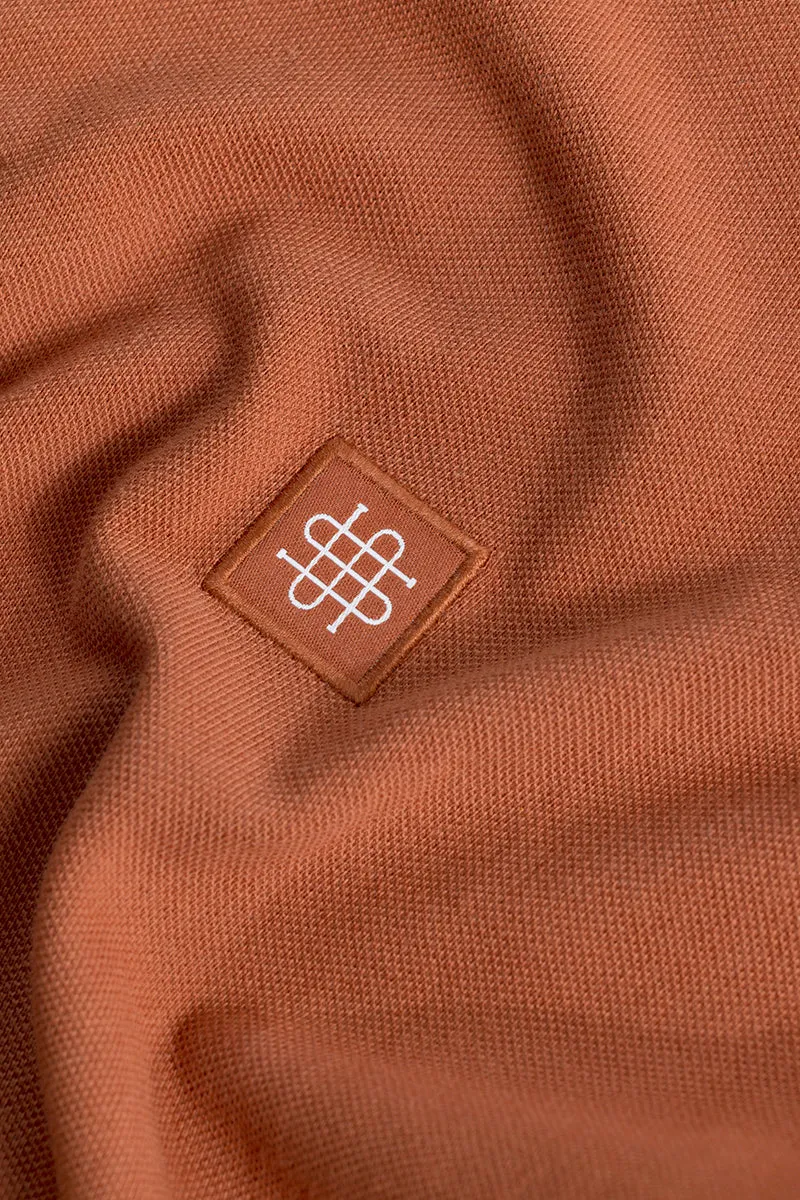 Incise Logo Rustic Orange Polo T-Shirt