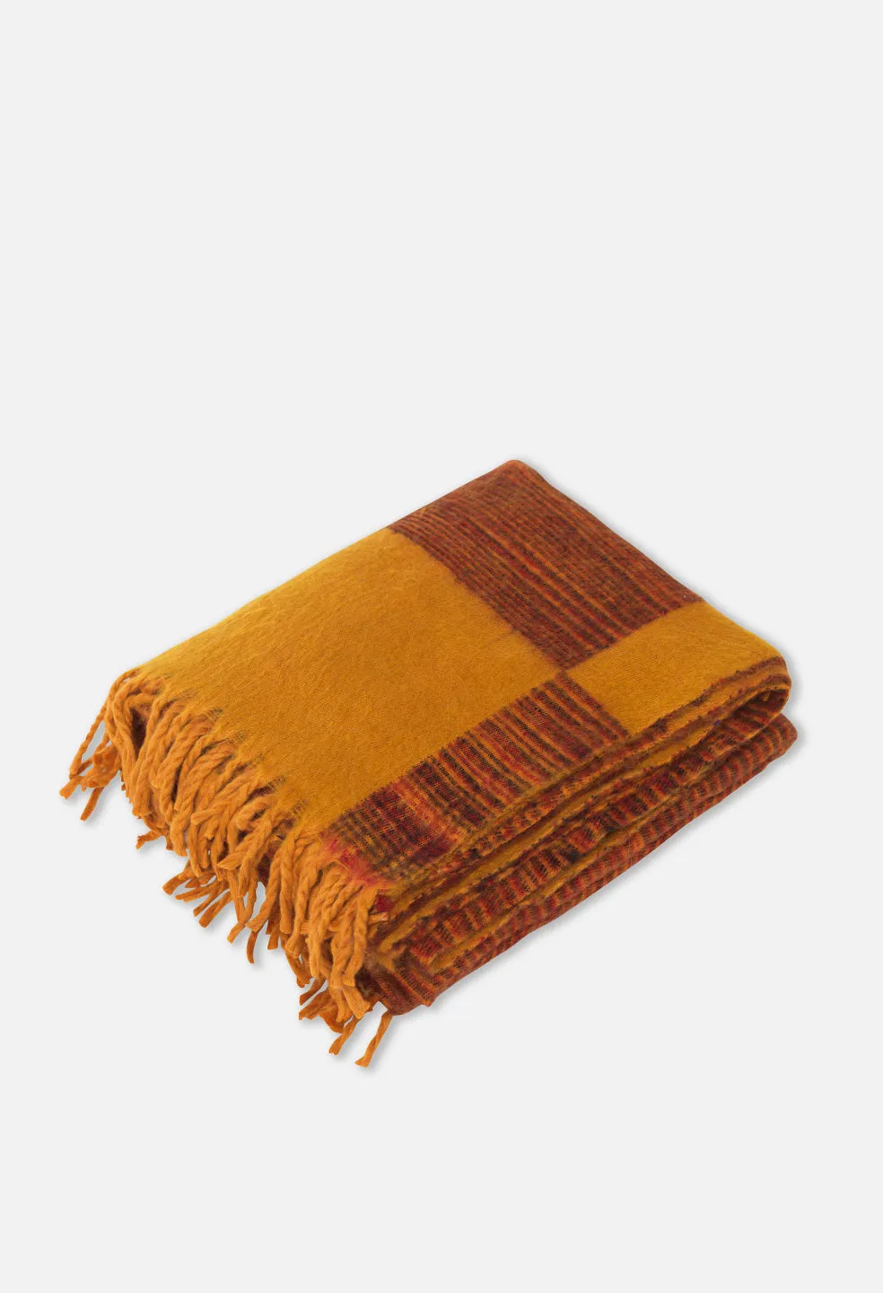 Kathmandu Wool Throw / Mustard Multi