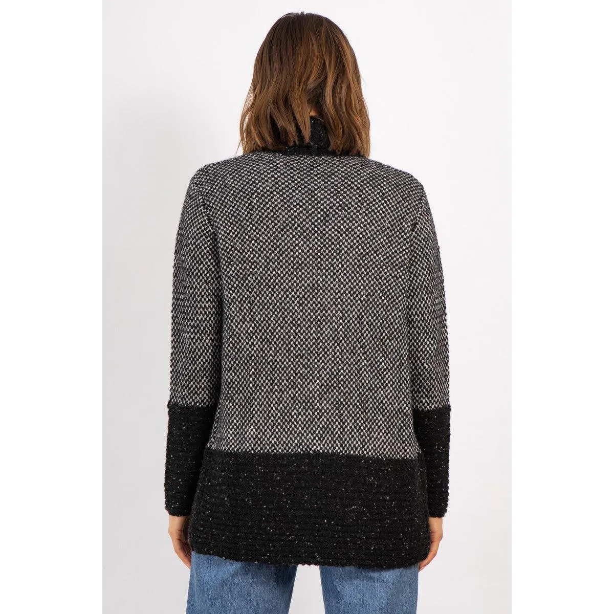 LD & Co Black Curved Hem Cardi